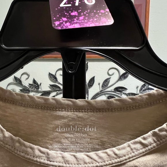 Double Dot Tan Graphic Tee with Bull Skull NWOT #278 - Picture 2 of 5